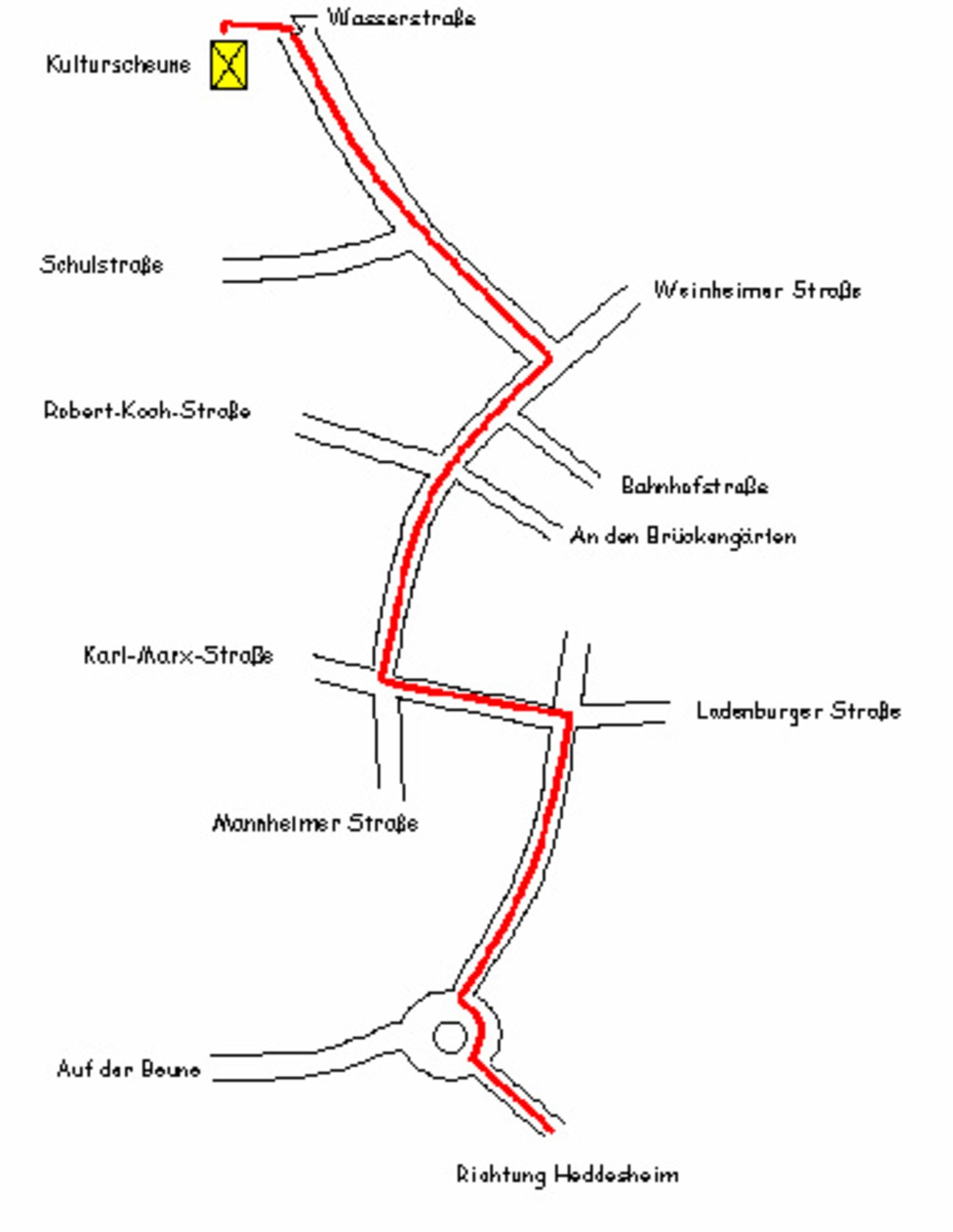 Wegbeschreibung Kulturscheune Wegbeschreibung Kulturscheune