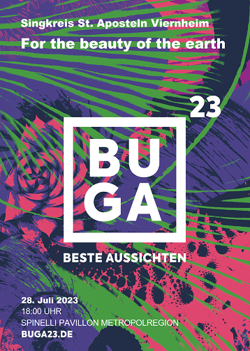 Plakat mit Schriftzug BUGA und Hinweis auf Veranstaltung