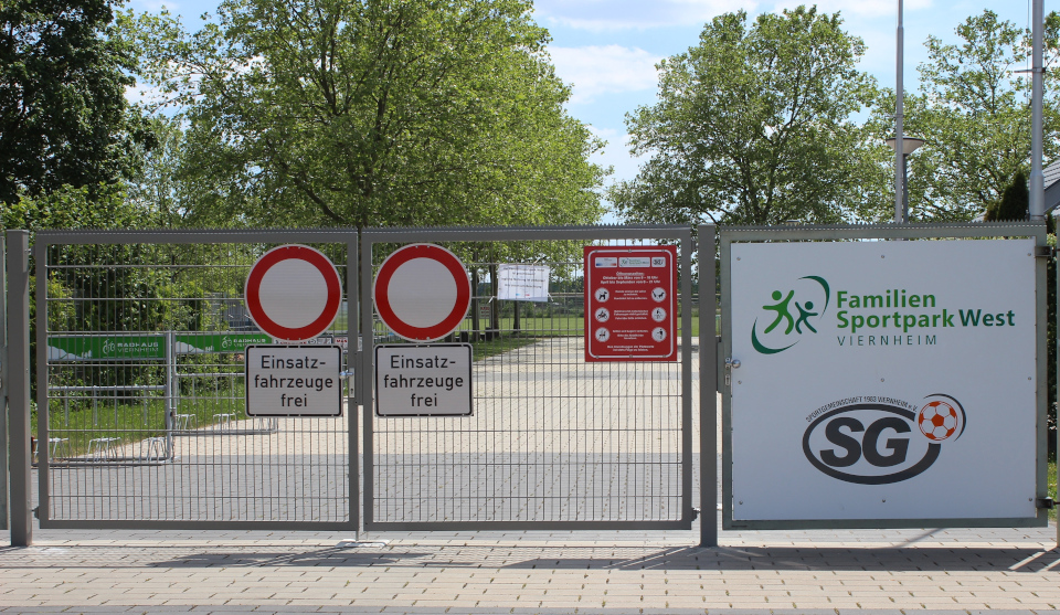 Der Familiensportpark West am Sandhöfer Weg öffnet ab dem 2. Juni wieder für die Öffentlichkeit