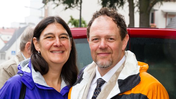 Tara und Mark Weissmann kamen aus den USA zur Verlegung Tara und Mark Weissmann kamen aus den USA zur Verlegung