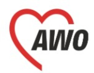 Rotes Herz mit Schriftzug AWO