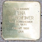 Lina Gernsheimer, Blauehutstraße 30a Lina Gernsheimer, Blauehutstraße 30a