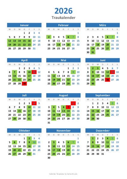 Traukalender 2026