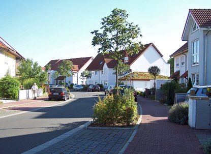 Blick in das Wohngebiet Blick in das Wohngebiet