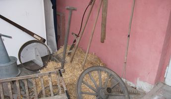 Landwirtschaftliche Geräte im Museum