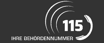 Logo der Telefonhotline 115: Hörer mit Rufnummer 115 - Beim Klick öffnen sich Informationen zur Behördenhotline 115 Logo der Telefonhotline 115: Hörer mit Rufnummer 115 - Beim Klick öffnen sich Informationen zur Behördenhotline 115