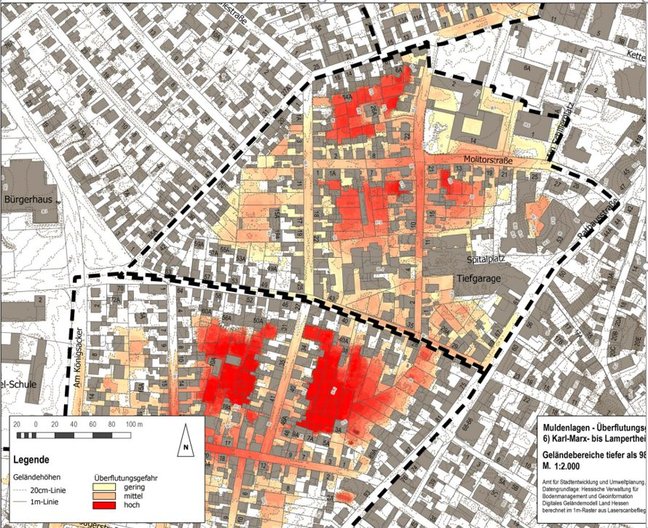 Muldenlagen Karl-Marx-Str. bis Lampertheimer Straße Karte Muldenlagen Karl-Marx-Str. bis Lampertheimer Straße