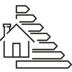 Haus mit Energieanzeige