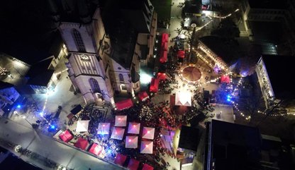 Weihnachtsmarkt von oben