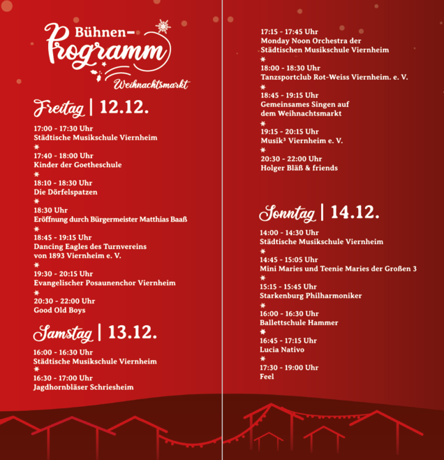 Bühnenprogramm Weihnachtsmarkt