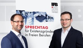 Marco Kreuzer (rechts, Wirtschaftsförderung Bergstraße GmbH) und Alexander Schwarz (Wirtschaftsförderer Stadt Viernheim). ©Stadt Viernheim Marco Kreuzer und Alexander Schwarz