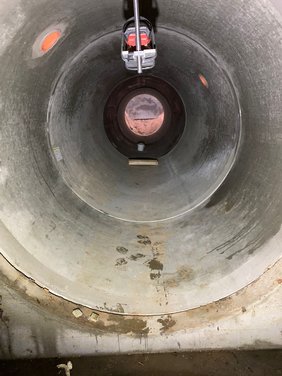 Innenblick Stahlbetonrohr DN2000