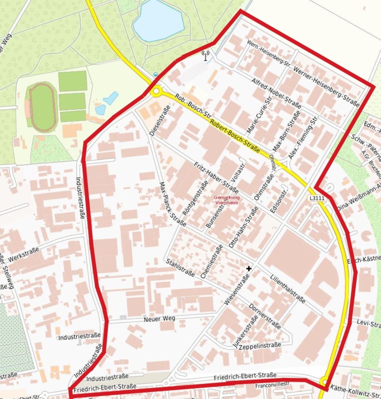 Das dritte Quartier ab Mai: Zwischen der Industriestraße und der L3111 / Am Wiesenweg